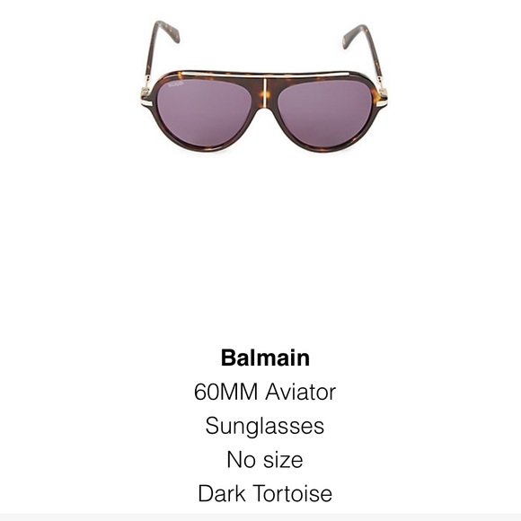 🔥BALMAIN 🔥AVIATORS 🔥SUNGLASSES 60 mm size - Picture 2 of 8